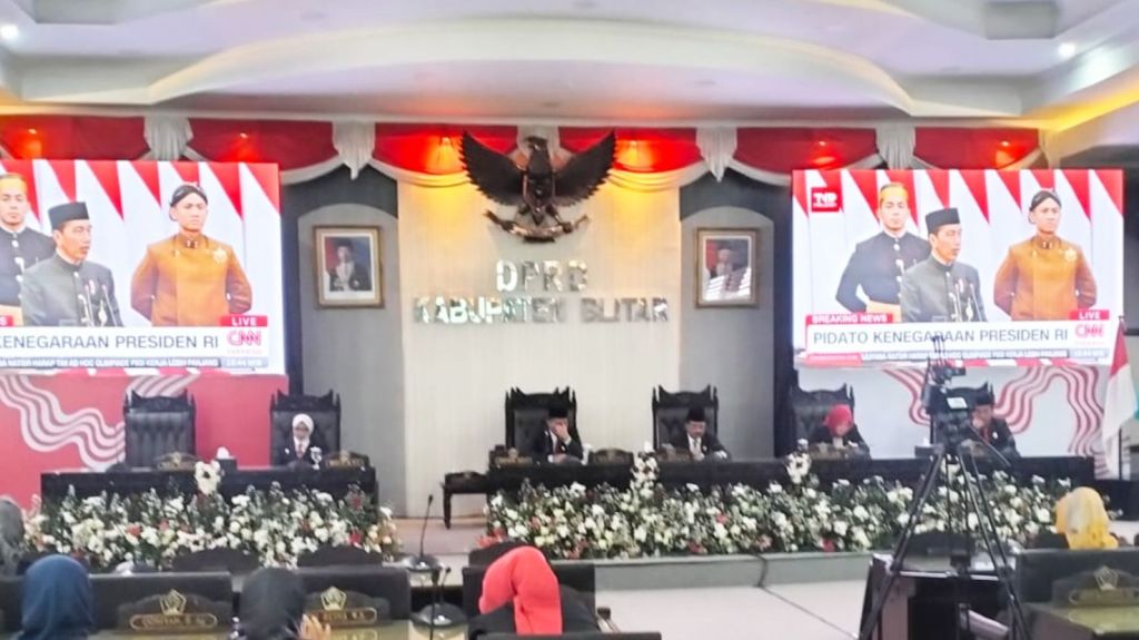 Dengarkan Pidato Presiden RI, DPRD Blitar Gelar Rapat Paripurna&nbsp;Istimewa