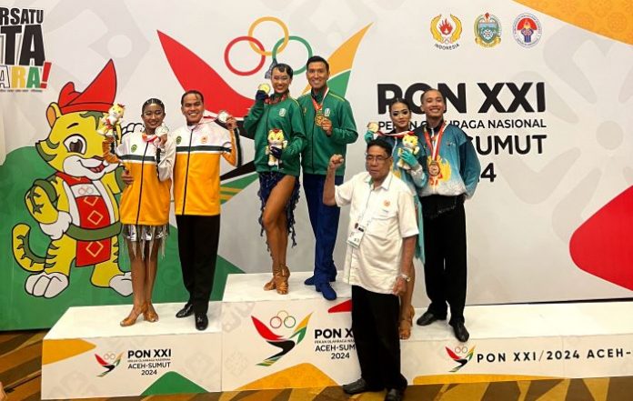 Pasangan Dancesport Jatim Albert-Tania Sumbang Emas PON&nbsp;2024